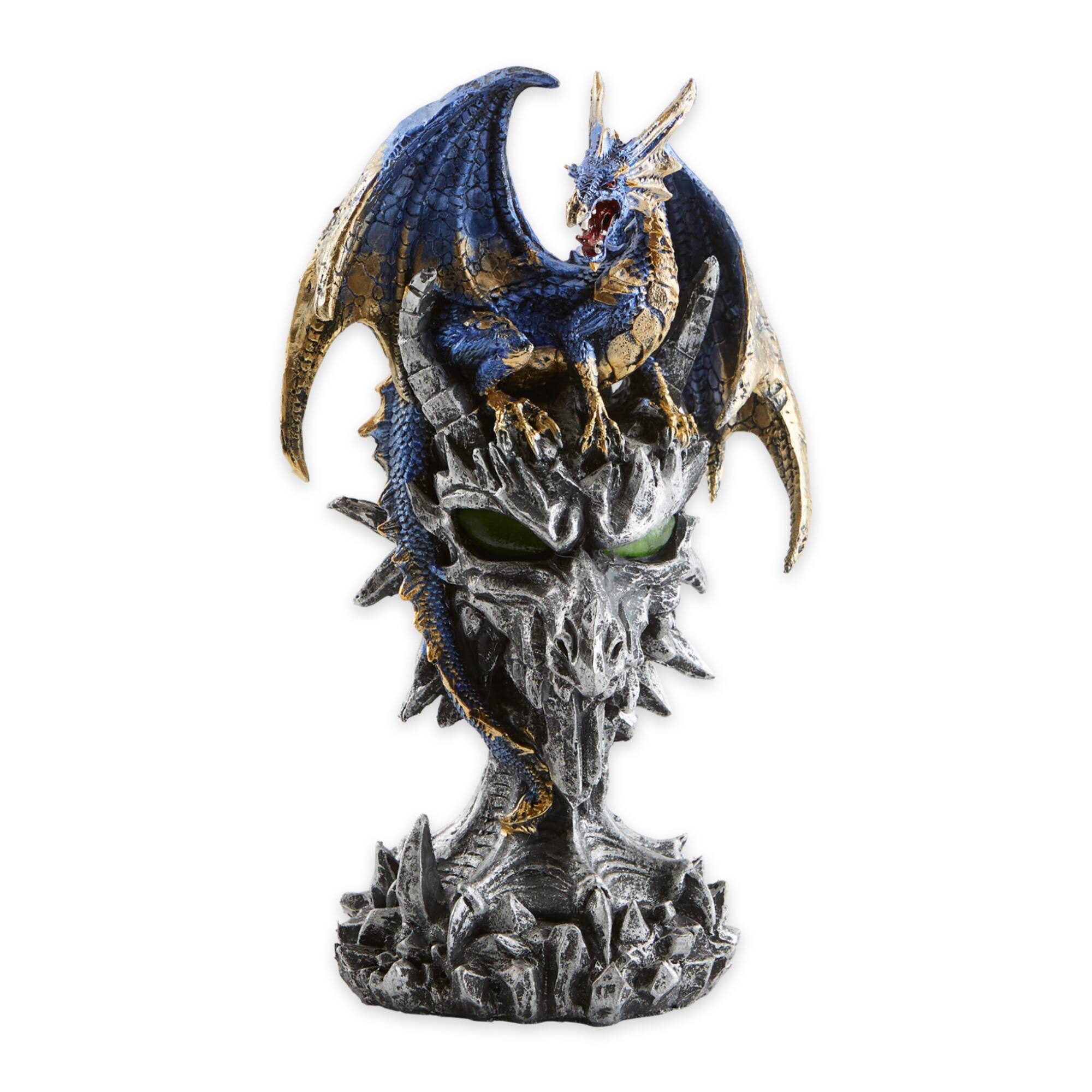 Blue Dragon Warrior Statue 6" x 4" x 9.5